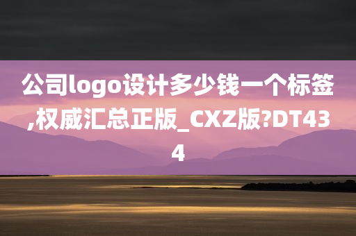 公司logo设计多少钱一个标签,权威汇总正版_CXZ版?DT434