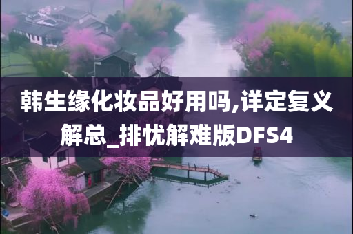 韩生缘化妆品好用吗,详定复义解总_排忧解难版DFS4