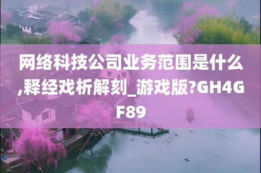 网络科技公司业务范围是什么,释经戏析解刻_游戏版?GH4GF89