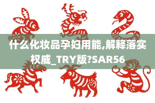 什么化妆品孕妇用能,解释落实权威_TRY版?SAR56