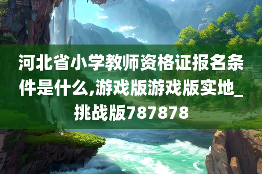 河北省小学教师资格证报名条件是什么,游戏版游戏版实地_挑战版787878