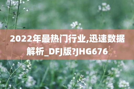 2022年最热门行业,迅速数据解析_DFJ版?JHG676