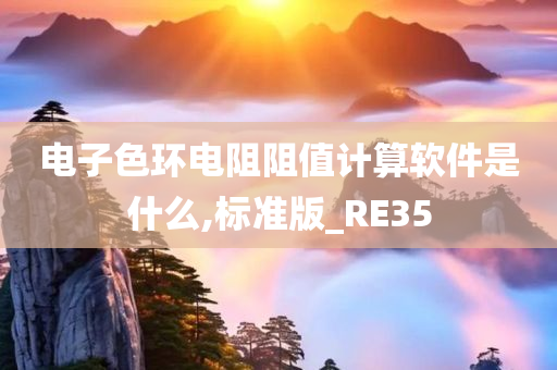 电子色环电阻阻值计算软件是什么,标准版_RE35