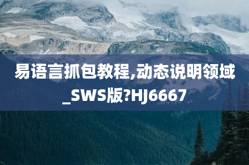 易语言抓包教程,动态说明领域_SWS版?HJ6667