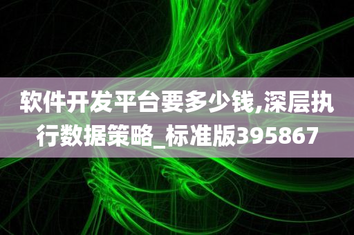 软件开发平台要多少钱,深层执行数据策略_标准版395867