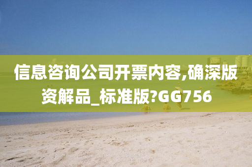 信息咨询公司开票内容,确深版资解品_标准版?GG756