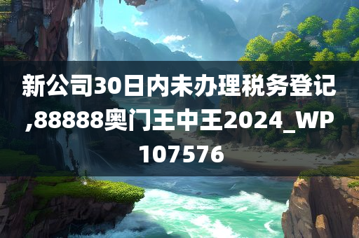 新公司30日内未办理税务登记,88888奥门王中王2024_WP107576