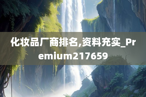 化妆品厂商排名,资料充实_Premium217659