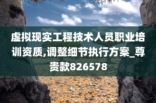 虚拟现实工程技术人员职业培训资质,调整细节执行方案_尊贵款826578