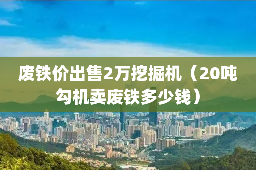 废铁价出售2万挖掘机（20吨勾机卖废铁多少钱）