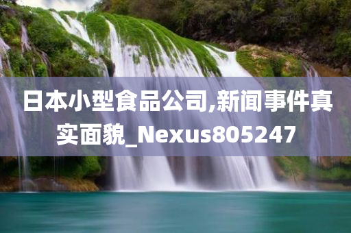 日本小型食品公司,新闻事件真实面貌_Nexus805247