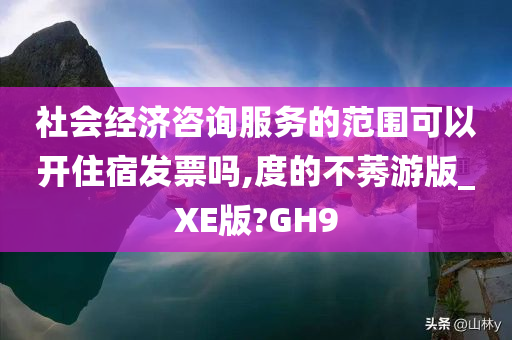 社会经济咨询服务的范围可以开住宿发票吗,度的不莠游版_XE版?GH9