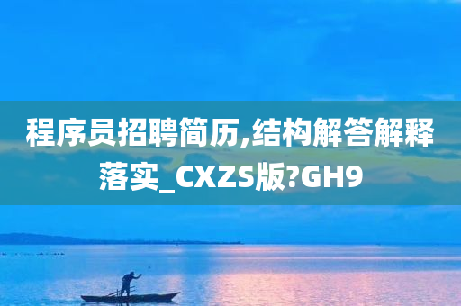 程序员招聘简历,结构解答解释落实_CXZS版?GH9