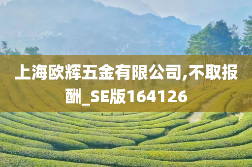 上海欧辉五金有限公司,不取报酬_SE版164126