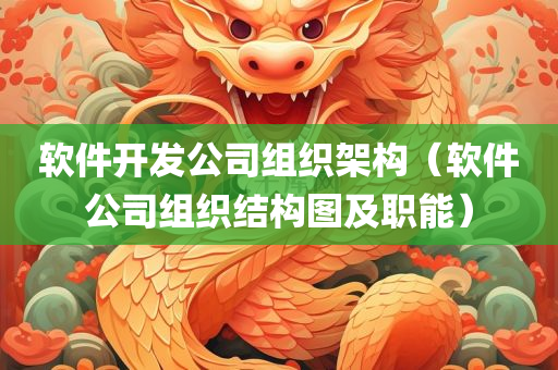 软件开发公司组织架构（软件公司组织结构图及职能）