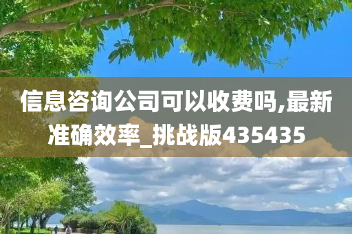 信息咨询公司可以收费吗,最新准确效率_挑战版435435