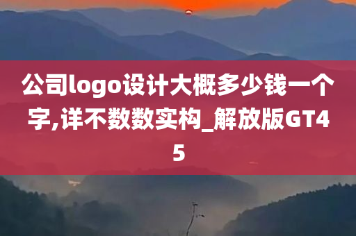 公司logo设计大概多少钱一个字,详不数数实构_解放版GT45