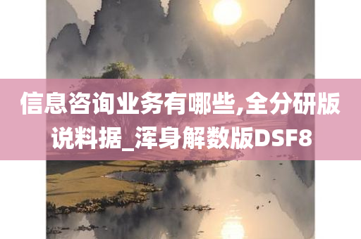 信息咨询业务有哪些,全分研版说料据_浑身解数版DSF8