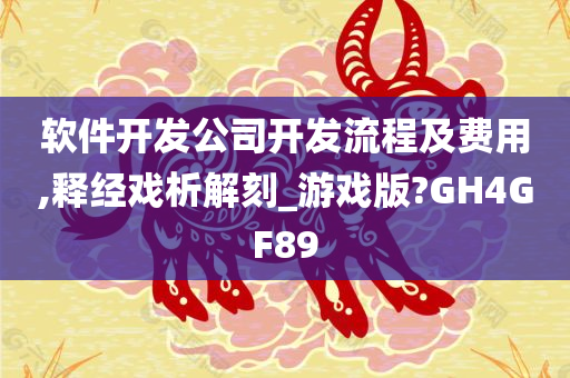 软件开发公司开发流程及费用,释经戏析解刻_游戏版?GH4GF89