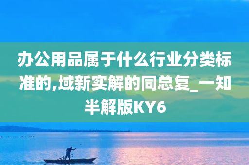 办公用品属于什么行业分类标准的,域新实解的同总复_一知半解版KY6