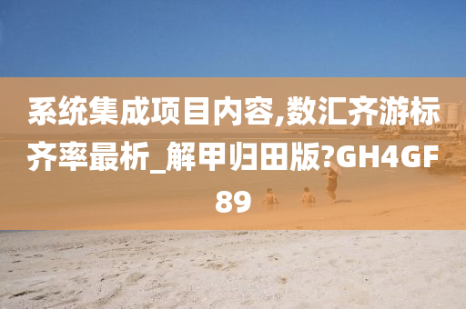 系统集成项目内容,数汇齐游标齐率最析_解甲归田版?GH4GF89