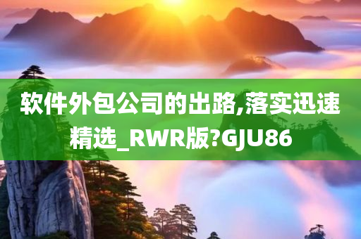 软件外包公司的出路,落实迅速精选_RWR版?GJU86