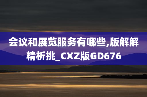 会议和展览服务有哪些,版解解精析挑_CXZ版GD676