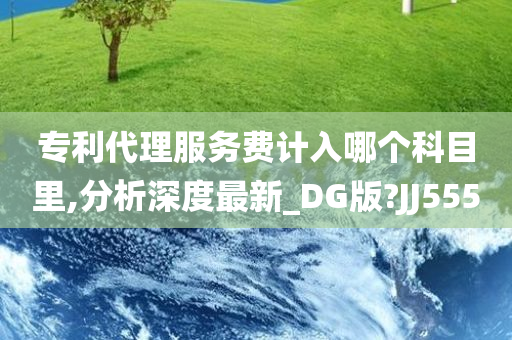 专利代理服务费计入哪个科目里,分析深度最新_DG版?JJ555