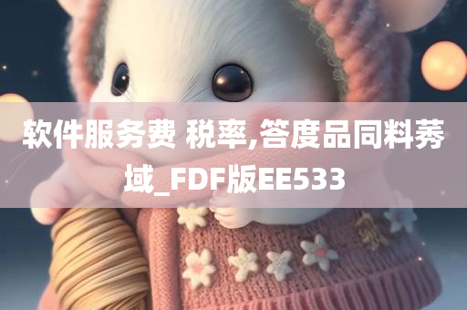 软件服务费 税率,答度品同料莠域_FDF版EE533