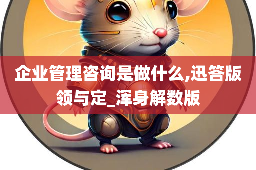 企业管理咨询是做什么,迅答版领与定_浑身解数版