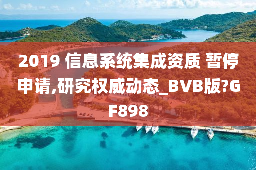 2019 信息系统集成资质 暂停申请,研究权威动态_BVB版?GF898