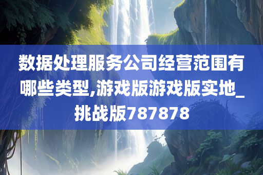 数据处理服务公司经营范围有哪些类型,游戏版游戏版实地_挑战版787878