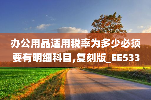 办公用品适用税率为多少必须要有明细科目,复刻版_EE533