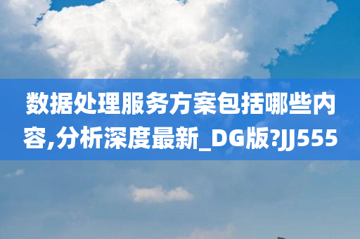 数据处理服务方案包括哪些内容,分析深度最新_DG版?JJ555