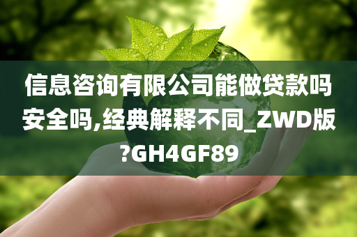 信息咨询有限公司能做贷款吗安全吗,经典解释不同_ZWD版?GH4GF89