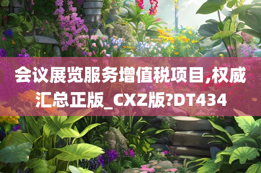 会议展览服务增值税项目,权威汇总正版_CXZ版?DT434