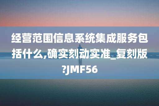 经营范围信息系统集成服务包括什么,确实刻动实准_复刻版?JMF56