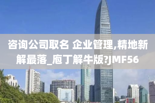 咨询公司取名 企业管理,精地新解最落_庖丁解牛版?JMF56