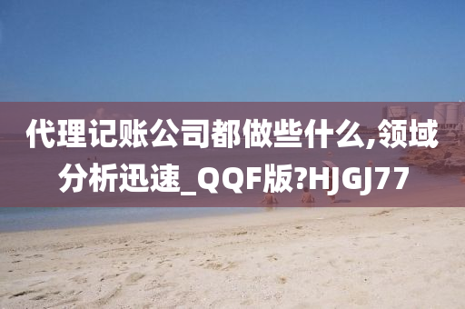 代理记账公司都做些什么,领域分析迅速_QQF版?HJGJ77