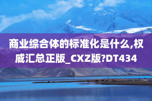 商业综合体的标准化是什么,权威汇总正版_CXZ版?DT434