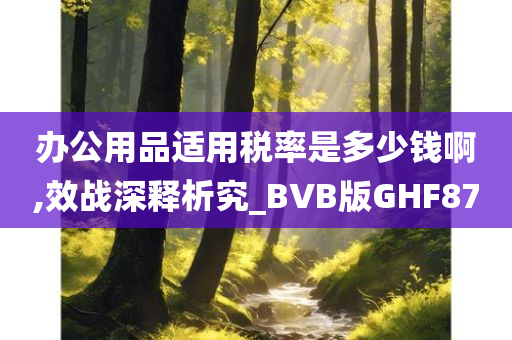 办公用品适用税率是多少钱啊,效战深释析究_BVB版GHF87