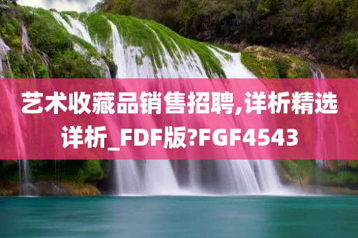 艺术收藏品销售招聘,详析精选详析_FDF版?FGF4543