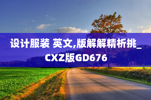 设计服装 英文,版解解精析挑_CXZ版GD676