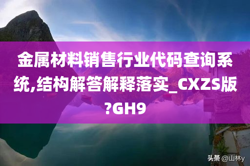 金属材料销售行业代码查询系统,结构解答解释落实_CXZS版?GH9