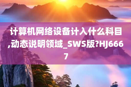 计算机网络设备计入什么科目,动态说明领域_SWS版?HJ6667