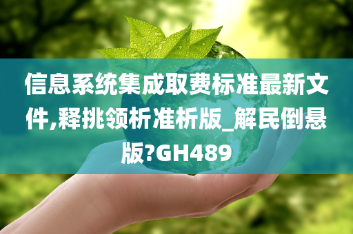 信息系统集成取费标准最新文件,释挑领析准析版_解民倒悬版?GH489