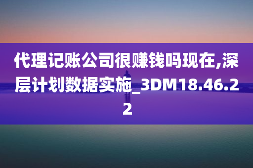 代理记账公司很赚钱吗现在,深层计划数据实施_3DM18.46.22