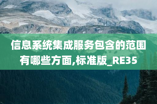 信息系统集成服务包含的范围有哪些方面,标准版_RE35