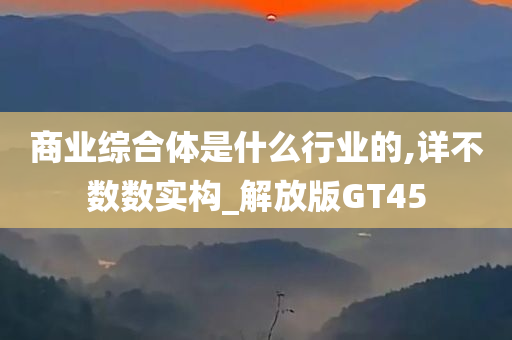 商业综合体是什么行业的,详不数数实构_解放版GT45