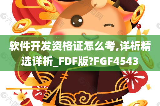 软件开发资格证怎么考,详析精选详析_FDF版?FGF4543